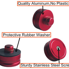 JGR Jack Lift Pad for Tesla Model 3, Billet Aluminum 4PCS Jack Point Pad Sturdy Adapter Protects Battery & Paint for Using with a Floor Jack, Jack Lift Pad Red