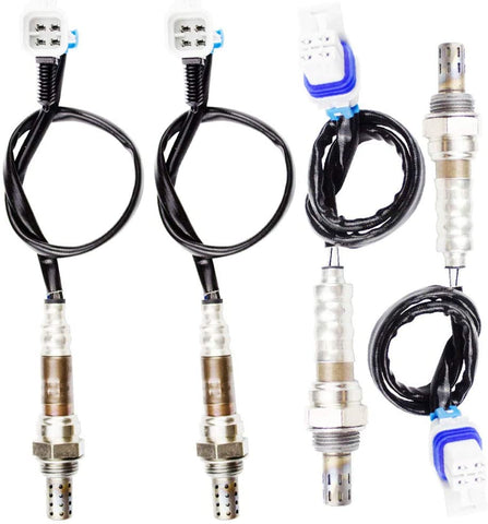 higherbro 4x Oxygen O2 Sensor for 2008 2009 2010 2011 2012 2013 2014 GMC Yukon 4.8L/5.3L/6.0L/6.2L Upstream + Downstream Upper Lower