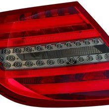 For Mercedes Benz C Class Outer LED Tail Light 2012 2013 Driver Left And Passenger Right Side Driver and Passenger Side Taillamp Assembly Replacement