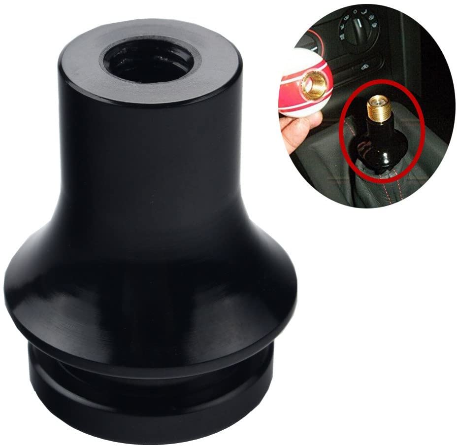 Dewhel SHIFT KNOB BOOT RETAINER/ADAPTER FOR MANUAL GEAR SHIFTER LEVER 10X1.5 Color Black