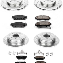Power Stop K693 Front & Rear Brake Kit with Drilled/Slotted Brake Rotors and Z23 Evolution Ceramic Brake Pads