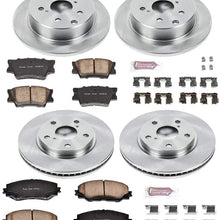 Power Stop KOE4100 Autospecialty Front and Rear Replacement Brake Kit-OE Brake Rotors & Ceramic Brake Pads