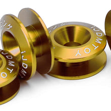 iJDMTOY Universal Fit Gold Finish JDM Quick Release Fastener Kit Compatible With Car Bumper Trunk Fender Hatch Lid
