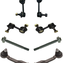 Detroit Axle - 8pc Front & Rear Sway Bar Links + Inner & Outer Tie Rods Kit for 2003-2006 Honda Element, 2007-2011 Honda Element EX, LX - See Fitment