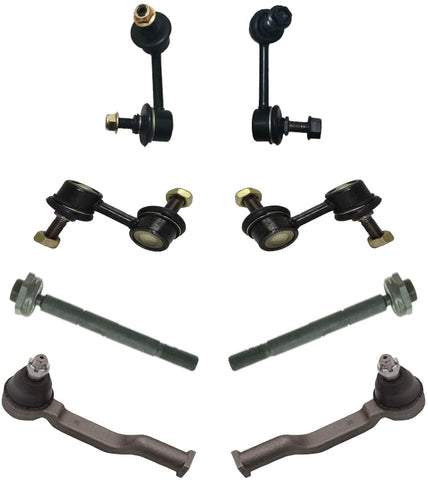 Detroit Axle - 8pc Front & Rear Sway Bar Links + Inner & Outer Tie Rods Kit for 2003-2006 Honda Element, 2007-2011 Honda Element EX, LX - See Fitment
