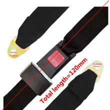 FLYPIG Universal 2 Point Adjustable Car Seat Belt Kit Harness Kit Single Double Seatbelt Black for Go Kart UTV Buggie Club Golf Car Van VR Truck