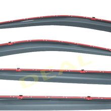 DEAL 4-Piece Set Outside Mount Tape On/Clip On Type Smoke Tinted Sun/Rain Guard Vent Window Visors With Chrome Trim For 2014-2020 Nissan X-Trail Rogue