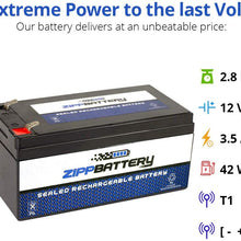 Chrome Battery 12V 3.5AH SLA Battery - Rechargeable, T1 Terminals, 2.8 Lbs