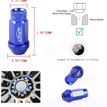 RASTP-Forged-T6 Aluminum Wheel Lug Nut M12X1.5/1.25 Length 50MM Auto Car Wheel Parts Accessory 20PCS RS-LN047
