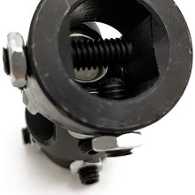 Ensun 3/4 DD x 1 DD Black Single Steering Shaft Universal U Joint, Maximum Working Angle: 35° Degree, Total Length: 83mm (3-1/4")