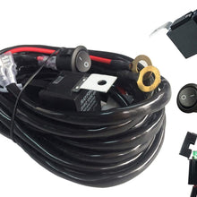 AutoSonic LED Wiring Harness Heavy Duty gauge wire kit for LED Light Bar Work Light, 12V 40A Relay, Fuse and On-off switch button included (Connect one light up to 180W)