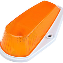 5pcs Amber Lens Cab Roof Marker Lights, KOMAS Roof Top Lamp Running Light Replacement + T10 Set for Truck SUV 1980-1997 Ford F1-150 F-250 F-350 F-450 F-550 Super Duty (Amber Cover + Base)