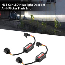 Aramox LED Decoder, 2pcs H13 Car LED Headlight Decoder Anti-Flicker Flash Error Canceler