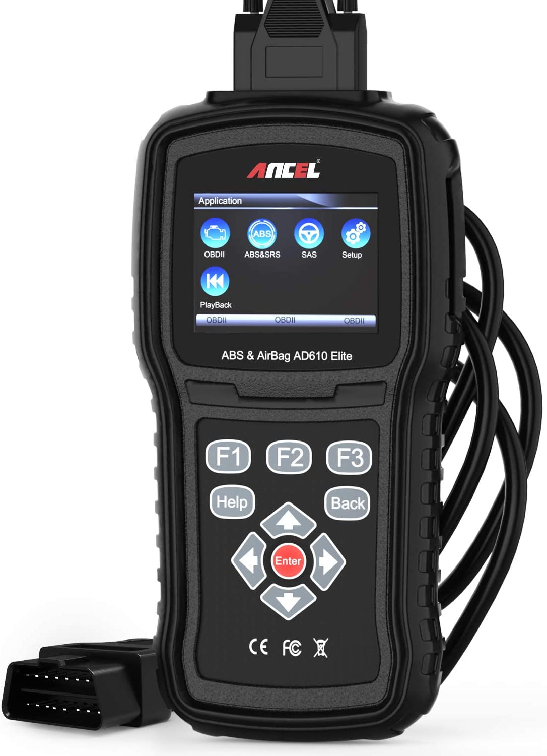 ANCEL AD610 Elite OBDII Scanner ABS SRS(Airbag) Reset Scan Tool Automotive Check Engine SAS Diagnostic Code Reader