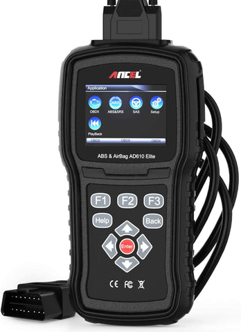 ANCEL AD610 Elite OBDII Scanner ABS SRS(Airbag) Reset Scan Tool Automotive Check Engine SAS Diagnostic Code Reader