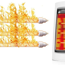 Zyyqt Portable Upright Halogen Electric Heater, Heater Ideal for Small Rooms, Caravans and Garages, Grilling Stove 1200W