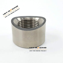 Ispeedytech Pre-Curved Notched O2 Oxygen Sensor Weld Bung Nut M18x1.5 18MM Thread Size SS304