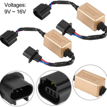 Hlyjoon Car Error Free Decoder 2pcs H13 9008 LED Headlight Decoder Device Anti-Flicker Resistors Error Canceller Car Vehicles LED Headlight Decoder