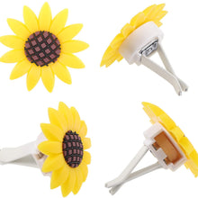 6 Pieces Car Air Freshener Sunflower car Accessories Sunflower Air Vent Clips Cute Car Air Freshener Sunflowers Gift Decorations Girasoles Car Clip Interior Air Vent Decorations