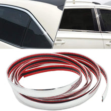 Goldwheel 1/2" Wide 25Ft Chrome Moulding Trim Car Strip Tape Door Window Bumper Edge Protective Sticke,DustProof and ScratchProof (Silver)