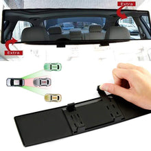 ICBEAMER 15.8" 400mm Easy Clip on Wide Angle Panoramic Blind Spot Fit Auto Interior Rearview Mirror Convex Clear Surface