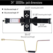 Goplus 4Pcs 24" Scissor Jack RV Camper Trailer Leveling and Stabilizer w/ 2 Crank Handles 5000lb Heavy Duty Steel