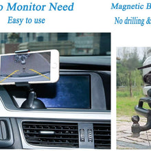 WiFi Magnetic Trailer Hitch Camera - Rechargeable Battery 6400mAh Powered Wireless Backup Rear View Portable for Easy Hooking Horse Gooseneck/Rv/5th Wheels/Boats for iPhone/iPad Only Phone Idpoo