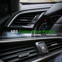 Thenice for 10th Gen Civic ABS Carbon Fiber Style Center Consoles Air Vent Wind Outlet Trims Interior Decoration Stickers for Honda Civic 2016 2017 2018 2019 2020