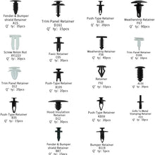 Guteauto 480Pcs Car Retainer Clips Nylon Bumper 18 Most Popular Sizes Auto Fastener Rivet Clips - with Fastener Remover and Door Trim Panel Clips for GM Ford Toyota Honda Chrysler