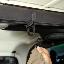 2PCS Roll Bar Coat Hanger Clothes Hook for Jeep Wrangler CJ YJ TJ LJ JK JKU JL JLU JT Sports Sahara Freedom Rubicon & Unlimited X 2/4 door (Black)