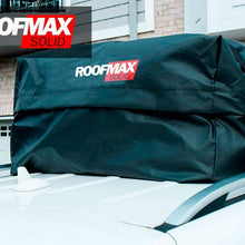 Roofmax Solid Waterproof Roof Cargo Bag Carrier - 15 Cubic Feet Fits All Cars - Heavy Duty Straps - Protective Mat - Roofmax Solid 15cf