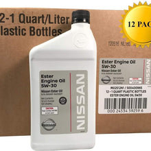 Nissan Genuine OEM 5W-30 Ester Engine Oil GL-4 999MP-5W30EP (Case of 12)