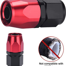 EVIL ENERGY 6AN Straight Swivel Hose End Fitting for Braided Fuel Line Aluminum Black 2PCS