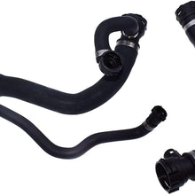 WOLFIGO 2 Pcs Upper Lower Coolant Radiator Water Pump Hose Pipe For BMW E60 E63 E64 545i 645Ci 2004 2005 17127519248 17127508011