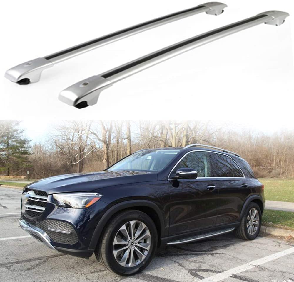Lequer Crossbar Cross bar Roof Rack Rail Fits for Mercedes Benz GLE V167 2019 2020 2021 Silver