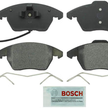 Bosch BE1107H Blue Disc Brake Pad Set with Hardware for Select 2005-16 Audi and Volkswagen Vehicles - FRONT