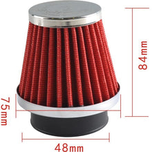 NIBBI RACING PARTS High Performance Air Filter 48mm Motorcycle Air Filter Replacement Air Filter Dirt Bike Air Filter GY6 Scooter Air Filter (A1-48mm)