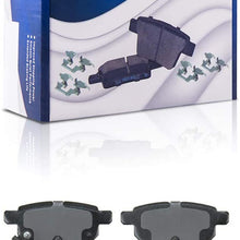 Detroit Axle - REAR Ceramic Brake Pads w/Hardware Kit for 2011-2017 Lexus CT200h - [2010-2017 Toyota Prius] - Prius Plug-In