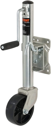 CURT 28112 Marine Boat Trailer Jack with 6-Inch Wheel, 1,200 lbs. 11 Inches Vertical Travel
