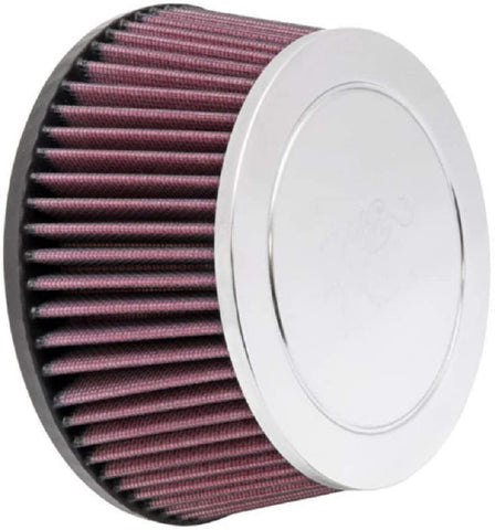 K&N Universal Clamp-On Filter: High Performance, Premium, Washable, Replacement Filter: Flange Diameter: 3.84375 In, Filter Height: 3.1875 In, Flange Length: 0.75 In, Shape: Round Tapered, RC-9990