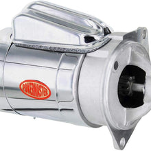 Powermaster 13132 Chrome Alternator (4.5" [SB] with natural DE 2 Ear Mating All M/T with 164T Flywheel 3/8" Depth)