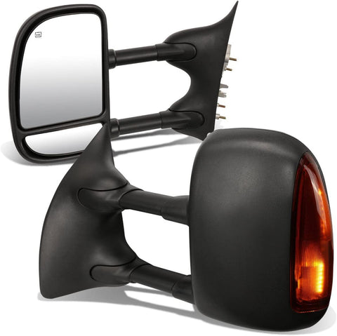 DNA Motoring TWM-004-T888-BK-AM Pair of Towing Side Mirrors