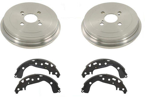 (2) 100% New Rear Drums and Brake Shoes 3pc Kit for Toyota Yaris 2006-2018