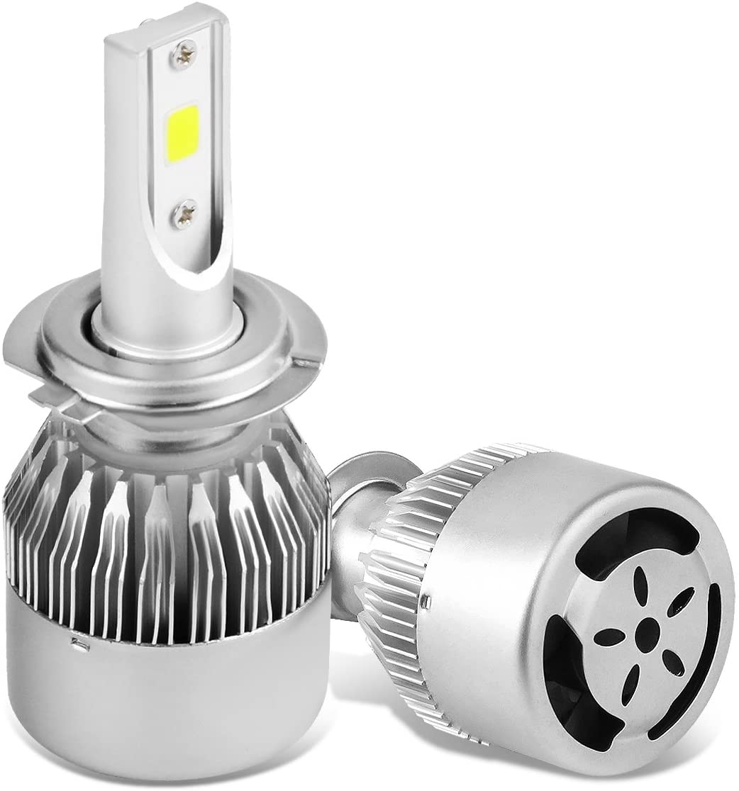 DNA Motoring HID-LED-LB-FAN-H7 Pair of LED Light Bulbs with Cooling Fan