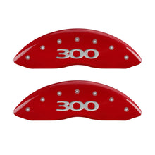 MGP Caliper Covers (32020S300RD) '300' Engraved Front and Rear Caliper Cover with Red Powder Coat Finish and Silver Characters, (Set of 4)