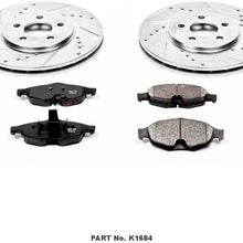 Power Stop K1684 Front Brake Kit with Drilled/Slotted Brake Rotors and Z23 Evolution Ceramic Brake Pads