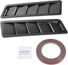 YJXUSHYQ Hood Intake Panel Intake Panel ABS Black Carbon Grain Universal Air Flow Vent Intake Hood Bonnet Cover Decorative Panel 2Pcs