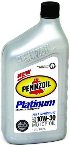 Pennzoil Platinum Synthetic Motor Oil Sae 10w-30 1 Qt.