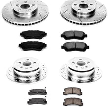 Power Stop K2726 Front & Rear Brake Kit with Drilled/Slotted Brake Rotors and Z23 Evolution Ceramic Brake Pads
