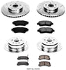 Power Stop K2726 Front & Rear Brake Kit with Drilled/Slotted Brake Rotors and Z23 Evolution Ceramic Brake Pads